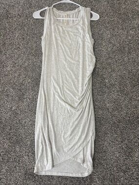 Light Gray Sleeveless Maternity Bodycon Dress